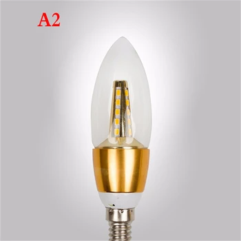 10Pcs E14 LED Svíčka Žárovky Světlo 7w 9w Hliníkové LED Lampa 220V Golden Silver Cool bílá/Teplá Bílá Ampulka Lampara Vintage Retro