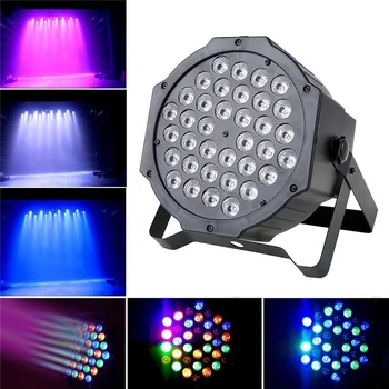 36 LED 108W Ploché Par Světla RGB DMX-512 Zvuk Actived Magic Efekt Led Fázi 110-220V Disco Club Party Světlo