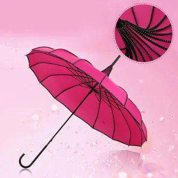 Vintage Pagoda Deštník svatební Svatební Party, Slunce, Déšť, UV Ochranný Deštník Cestování Barevné Dámské Umbrella-30