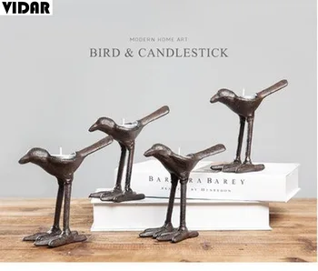 VIDAR Americké litinové Svatební Kreativní Stolu svícen Retro Dekorace Pták Olejové Lampy Staré Domácí Dekoraci