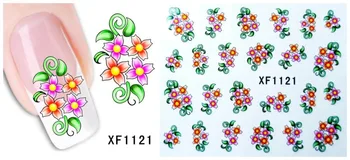 60Sheets XF1181-XF1240 Nail Art Flower Water Transfer Štítku Nehty Zábaly Fólie polské Obtisky Dočasné Tetování Vodoznak