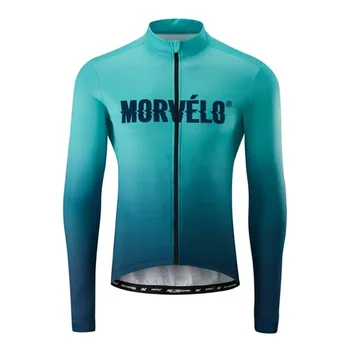 MORVELO Dlouhý Rukáv Plus Fleece kabát Muži MTB Cyklistický Dres Teplá Bunda Zimní cyklistické Vybavení, oblečení camisa ciclismo masculina