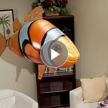 Hračky Dálkové Ovládání Létající Balóny Žralok Vzduchu Plavání Ryb Infračervené RC Nemo Létat Klaun Ryby Venkovní Dětské Párty Roboty BEZ PLYNU