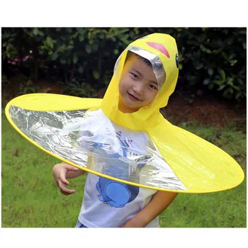 UFO dětská Pláštěnka Žlutá Malá Kachna Rain Cover Nepromokavý Děti Deštník venkovní plášť transparentní rainjacket dětské pončo
