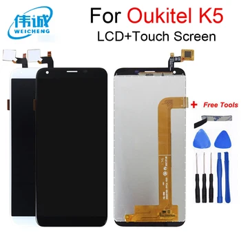 5.7 palcový Oukitel K5 LCD Displej+Touch Screen Digitizer Shromáždění Originální LCD+Dotyk Digitizer pro K5+Nástroje