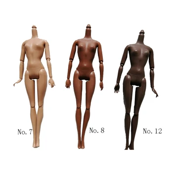 4 styly Pohyblivé Společné Africké Černé Ženy Panenky Nahé Tělo 29cm Hnědé Panenka Tělo bez Hlavy, Hračky, Doplňky, Dětské Hračky