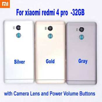 Originální Nejlepší Xiaomi Redmi 4 Pro / Redmi4 Prime Zadní Případě Bydlení Baterie Dveře Zadní Kryt s Power Tlačítka Hlasitosti+ Objektiv Fotoaparátu