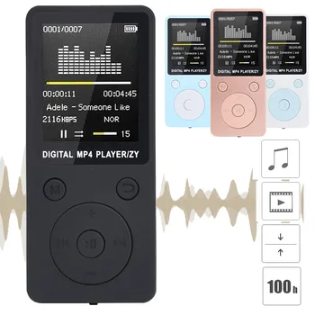 Přenosný MP3 Bezztrátový Zvuk Hudební Přehrávač, FM Záznamník, přehrávač walkman mini Podporu hudby, rádio, nahrávání, 3 TF karta není součástí balení