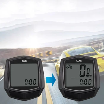 Nepromokavé Cyklistické Počítače S LCD Digitální Displej Kolo Ujeté vzdálenosti Tachometru na Kole Kabelové Stopky Jezdecké Doplňky
