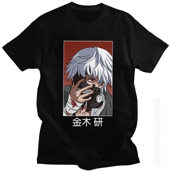 Tokyo Ghoul Ken Kaneki Tričko pro Muže Bavlna Grafické T-shirt O-krk Japonské Anime Manga Tee Oblečení Velké Velikosti Japonské Streetwear