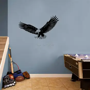 Létající Americký Orel Bělohlavý Samolepky Na Zeď Obývací Pokoj Ložnice Dekor Art Nástěnné Malby