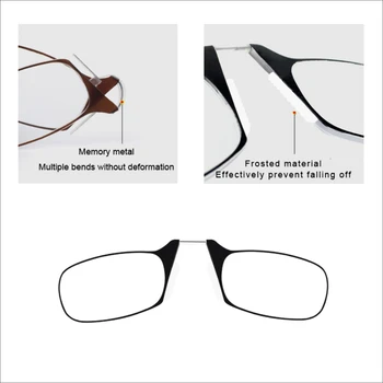 Nos Odpočinku Brýle na Čtení +1.0 do +3.0, Přenosné SOS Peněženka Čtenář klip na Mini brýle na čtení s pouzdrem