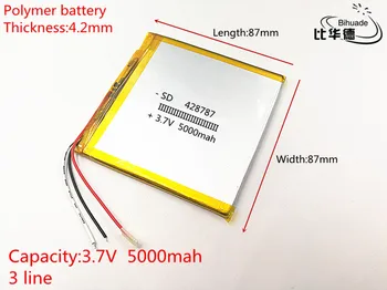 3 line 3.7 v lithium polymer dobíjecí baterie 428787 5000MAH Pro PDA 7 palců 8 palců 9inch
