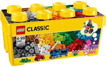 LE10696 LEGO CLASSIC Střední kreativní brick box-hračky pro kluky a holky, údaje + 3 roky, bloky a úlomky, původní