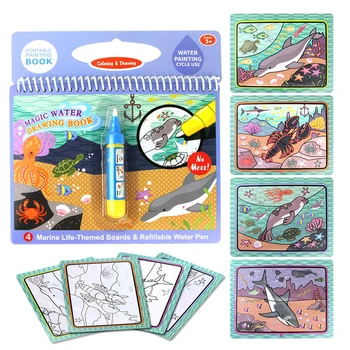 Děti Omalovánky Doodle Magic Pen Malování Kreslící Tabule Hračky pro Děti Magie Vody Kreslení Kniha Montessori Hry Hračky Dárek