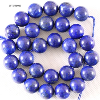 Doprava zdarma Pro Šperky A++14 12 10 8 6 4 3 2 MM Pravý Modrý Lapis Lazuli Kolo Volné Korálky Řetězec 15.5