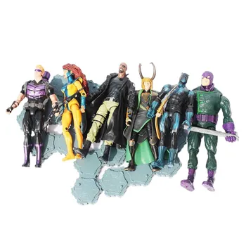 6ks/set Marvel Avengers Black Panther Vdova, Loki Hawkeye, Nick Fury Phoenix PVC Akční Obrázek Sběratelskou Model Hračka
