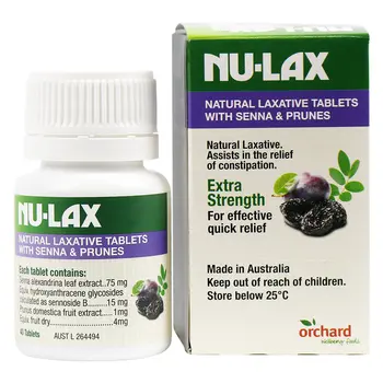 Austrálie NuLax Přírodní Projímadlo Tablet Prebiotické Senna, Aloe Zácpa Léčba Přes Noc Úlevu Stimulovat Vyprázdnění Střev