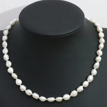 Nové bílé přírodní sladkovodní kultivované pearl náhrdelník nepravidelné nepravidelného tvaru 12-14mm korálky módní party svatební šperky 18inch B1431