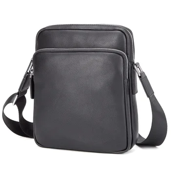 Luxusní Značky Muži Tašky Obchodní Kůže Messenger Bag Casual Crossbody Taška Černá Malá Taška Přes Rameno Pro Muže Cestovní Kufřík