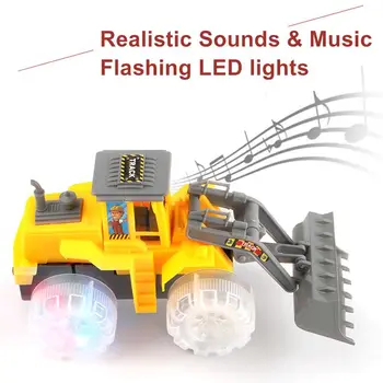 Elektrické Buldozer/Dozer Traktor/Bagr Truck/Crawler Bagr/Silniční Válec Hračky Auta s LED světly a Hudba pro Dítě je Dar