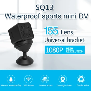 SQ13 HD mini kamera wifi, malý fotoaparát, kamera 1080P Široký Úhel Vodotěsný MINI Videokamera DVR video Sport micro Videokamery o VELIKOSTI 13