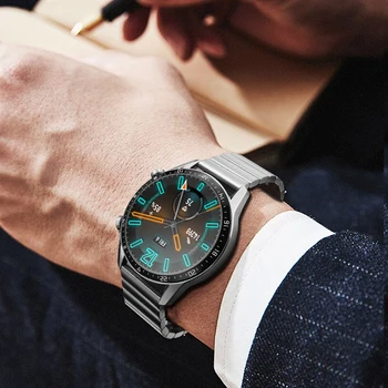 AKGLEADER Nejnovější Kovové ocelové hodinky kapela pro Huawei GT 1 2e 46mm popruh Hodinky Samsung Galaxy 3 45 mm 46 mm Převodový stupeň S3 watchband