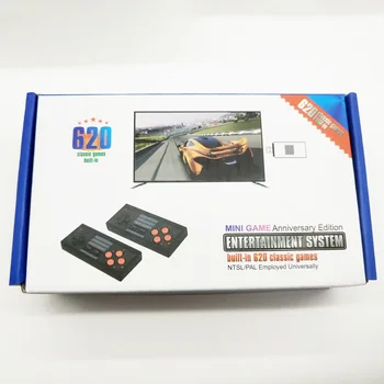 Retro Kapesní Dual 2.4 G Bezdrátové Hráči Rodina, Mini TELEVIZE, Video Herní Konzole, AV Výstup Vestavěné 620 8 Bit Klasické Hry pro NES