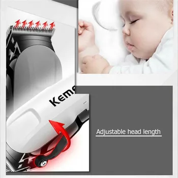 Kemei KM-809A Multi-funkce Vlasů Zastřihovač Dobíjecí Ostré Zastřihovač Vlasů, Vodotěsné Omyvatelné Muže, Akumulátorový Zastřihovač Vlasů