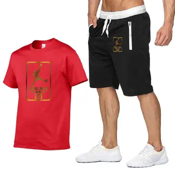 2 kus sady muži oblečení jordan 23 t košile letní krátké šortky set tepláková souprava muži sportovní oblek jogging tepláky basketbal jersey