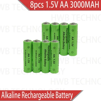 8pack Nové Značky AA dobíjecí baterie 3000mah 1,5 V Nové Alkalické Dobíjecí baterie pro led světlo hračka, mp3 doprava Zdarma
