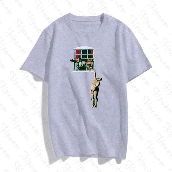 Banksy Humorné Art T-shirt Muži Hip Hop Vintage Harajuku 2020 Nový Ležérní Vtipné Bavlna Krátký Rukáv, 8 Barev Streetwear Oblečení
