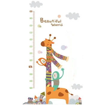 170cm Hasičské Žebřík výška samolepky kreslený Zvíře Hasič 3d vinyl zeď obtisky děti pokoje růstu dítě grafu nástěnná 90*60cm