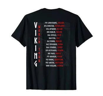 Viking World Tour T-Shirt T-Shirt Tričko 2019 Nové Módní Značky Topy Mužské T Shirt Design Muži Letní Horké Prodej Tee Shitrs