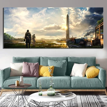1 Kus HD Fantasy Art Game Scény Divize 2 Plakát, Obraz, Samolepka na Zeď Tom Clancys Divize Obrázek Wall Art Obraz