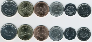 Sada 6 Libanonu Mince Zbrusu Nové Autentické Originální Sběratelské Mince UNC