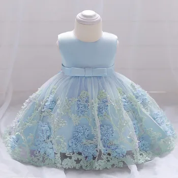 Baby Dívky šaty bez Rukávů Květinové Šaty Oblečení Svatební Princezna Šaty Dívka první Narozeniny Párty Kostým dětské Oblečení Vestidos