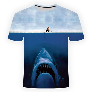 2020 Hot new muži volný čas 3d tisk t tričko, vtipné ryby tištěné muži a ženy tričko Hip hop print t-shirt top