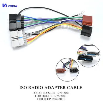 12-008 ISO Rádio Adaptér pro Chrysler Dodge Jeep Rádio Stereo Drát Kabel Konektor Kabelového svazku Vést Loom Plug