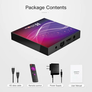 Set top box H10 max Android 10.0 tv box 2.4 G/5GHz Wifi, BT 100M 4K Smart tvbox 4GB 64GB HD Smart Media Player Set-top-box