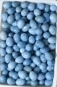 2ks přírodní celestite kámen, krystal, srdce, Modrý kalcit vejce meditace čakry léčení krystaly