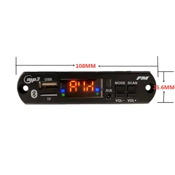 Bezdrátové Bluetooth 5.0 Modul Audio MP3 WMA Decoder Board TF USB FM Rádio Pro Auta MP3 Přehrávač Příslušenství, MP3 Přehrávač, 12V DC
