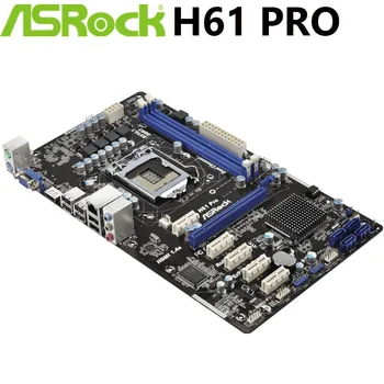 Používá Asrock H61 Pro základní Desky Originální i7 i5 i3 Intel H61m LGA 1155 DDR3 PCI-E 3.0 16GB USB2.0 Stolního Počítače Mainboard
