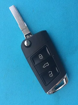 Pro VVolkswagen Pro VVW Passat Tiguan Polo Auto Klíče Případě 3 Tlačítka Car Styling Flip Dálkový Klíč Shell Kryt S Blade ŽÁDNÉ LOGO