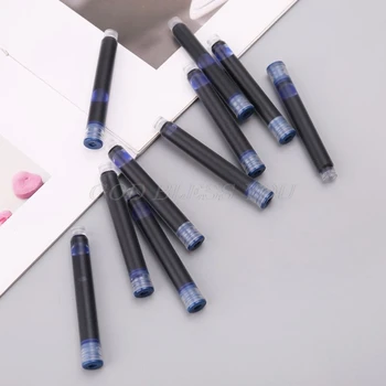 100 ks Jinhao Univerzální Permanentní Blue Fountain Pen Ink Sac Kazety 3.4 mm Náplně Školní Kancelářské potřeby Drop Shipping