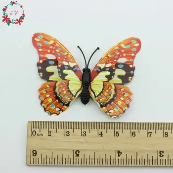 Sada 50ks 3D Umělé Motýl Dekorace Magnety Řemeslo Lednice Pokoji na Zdi, Výzdoba Narozeninové Party Dekor Doprava Zdarma