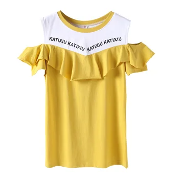 Módní Ženy Kreslený Vzor Loose Fit Kulatý Výstřih-Krátký rukáv T-shirt