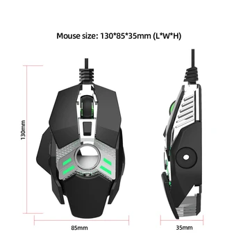 UTHAI DB27 nové 7-klíčové programování mechanická herní myš barevná světla jíst kuřecí tlaková pistole drátová myš