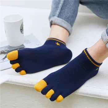 5 Toe Ponožky Muži Bavlna Krátký Pět Prstů Ponožky Mužské Loď Ponožky