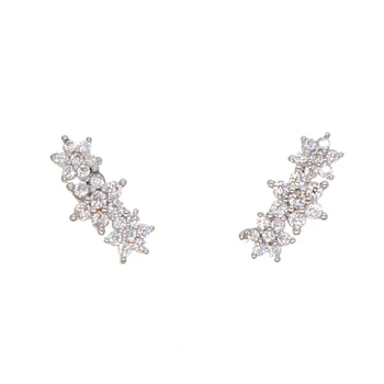 2020 Nové jemné dívky ženy ucho stud 3 ks cz květinové 925 Stříbrné Náušnice jemné elegantní Šperky Malé Mini Bijoux Dárek